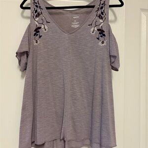 Sonoma Purple Embroidered Blouse